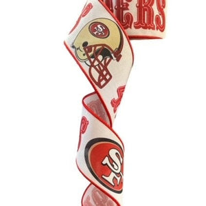 2.5" Wired California Football Sports Team Ribbon for Wreaths and Crafts