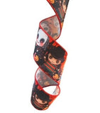 Halloween Wired Ribbon: Chucky, Freddie, Cartoon Monsters (2.5 Inch, 10 Yard Roll)
