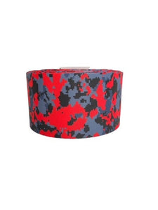 3" Wide Red Black Gray Camo Printed Grosgrain Cheer Bow Ribbon