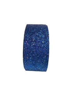3" Wide Super Chunky Sparkle Blue Cheer and Hair Bow Ribbon