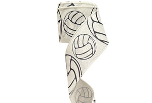 2.5" Wired Volleyball Collage Ribbon